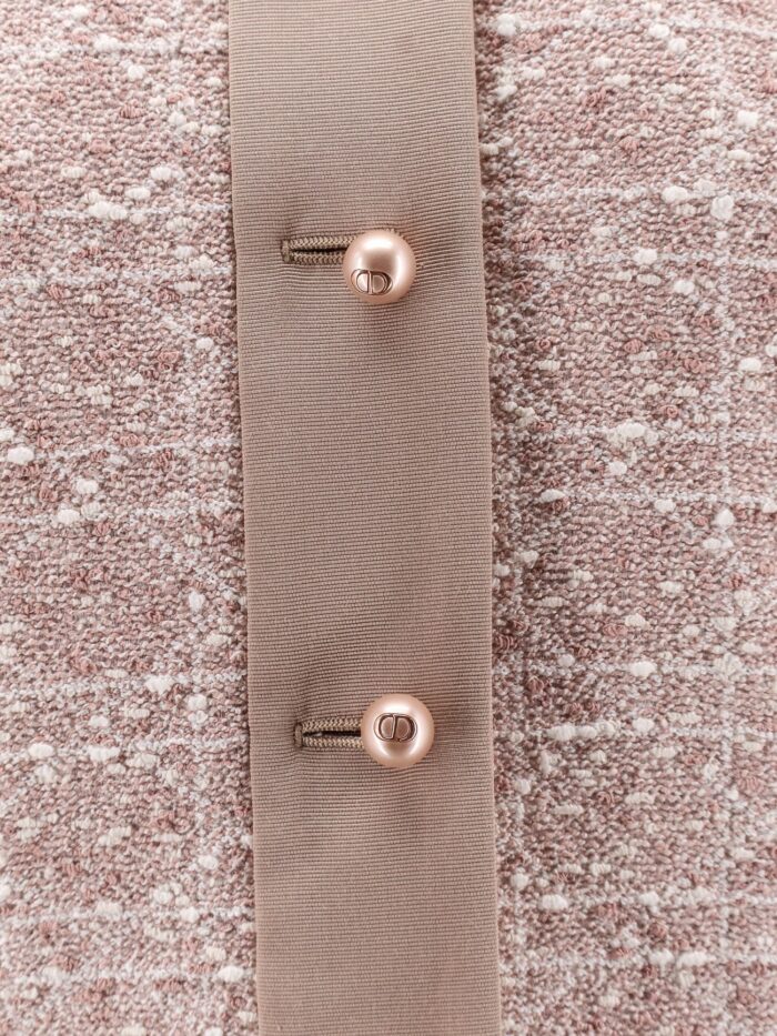 Dior Macrocannage Short Sleeve Cotton Blend Tweed Blazer
