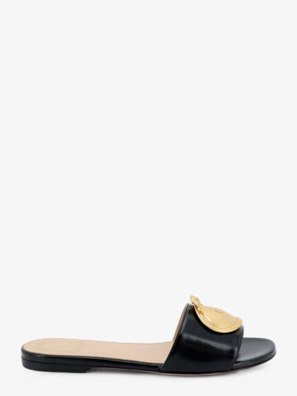 Dior Medaillon Leather Sandals