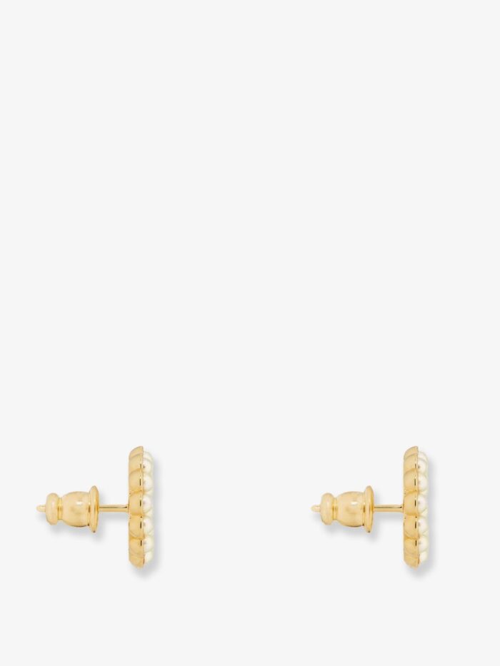 Dior Metal Petit CD Circle Earrings With Gold Finishes