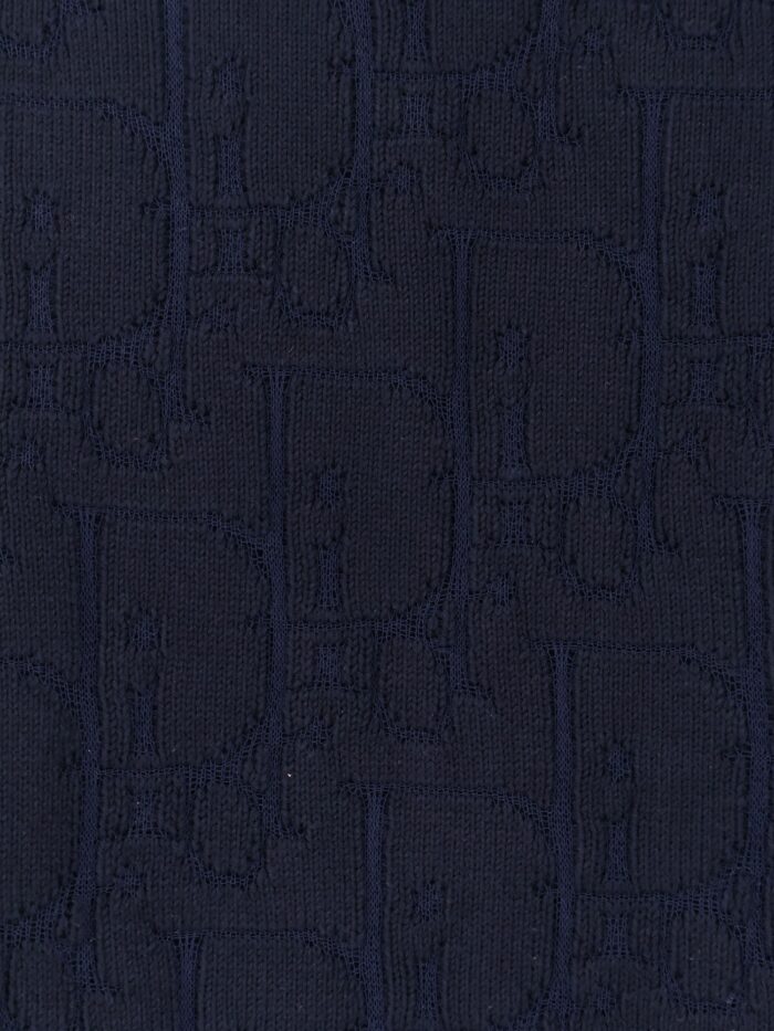 Dior Oblique Cotton Sweater With All-over Embossed Logo