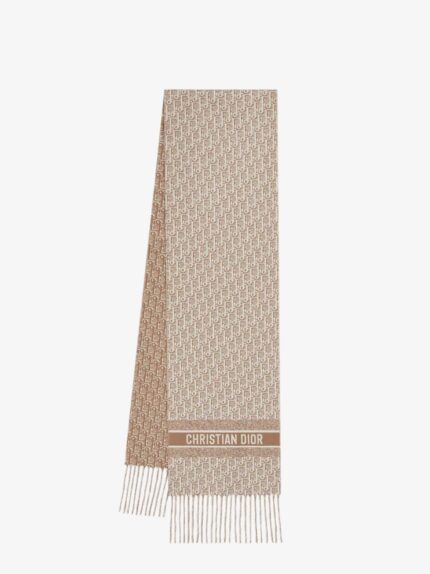 Dior Oblique Natte Cashmere Scarf