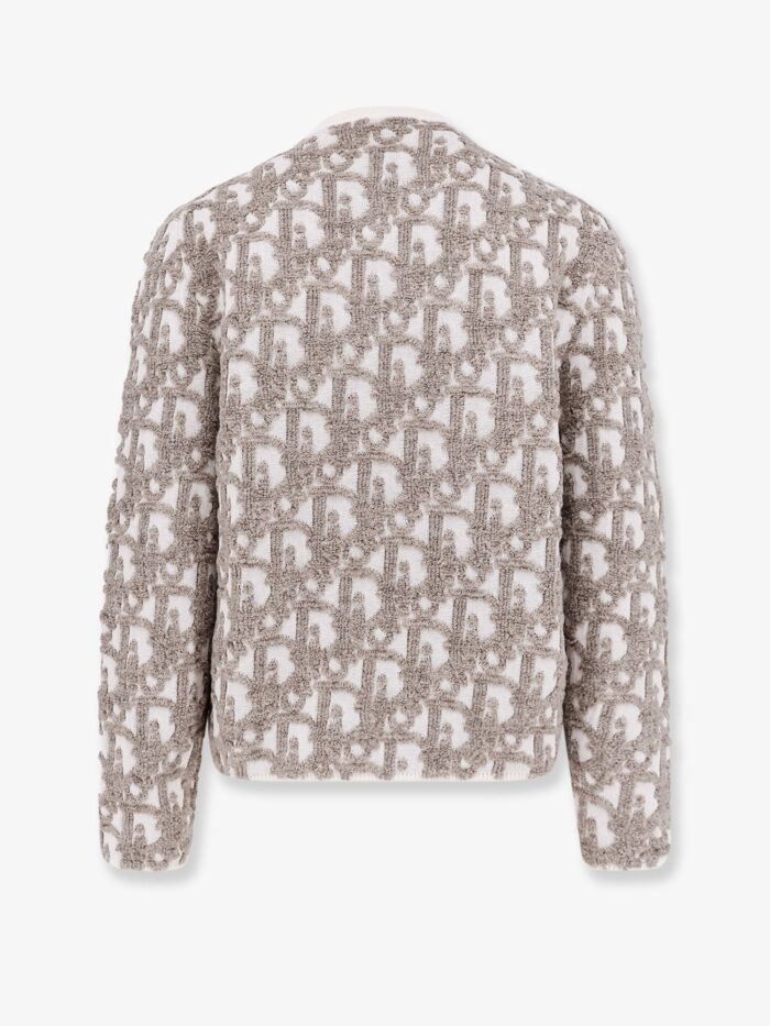 Dior Oblique Wool And Cotton Blend Jacquard Cardigan