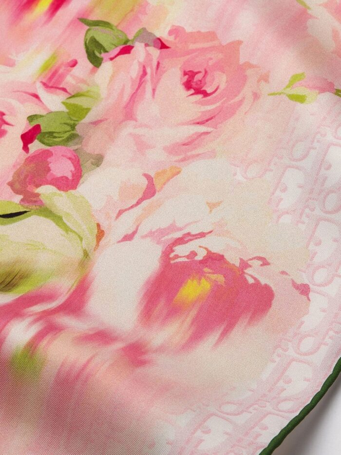 Dior Painted Roses Silk Foulard