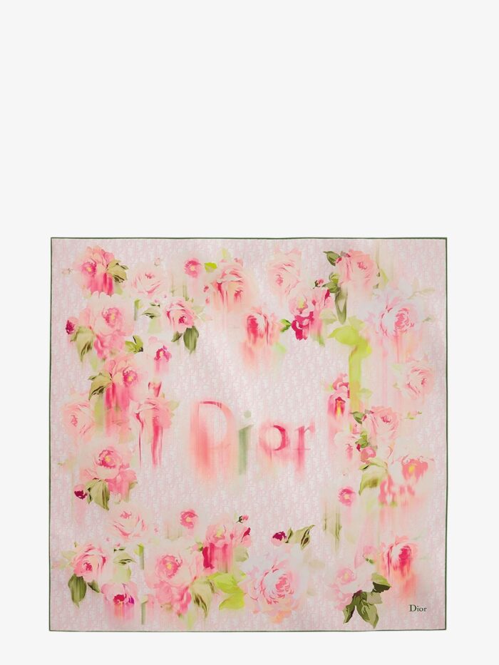 Dior Painted Roses Silk Foulard