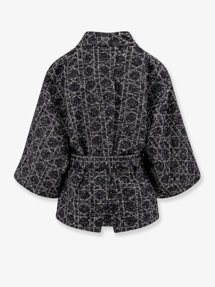 Dior Palto Macrocannage Cotton Blend Tweed Blazer