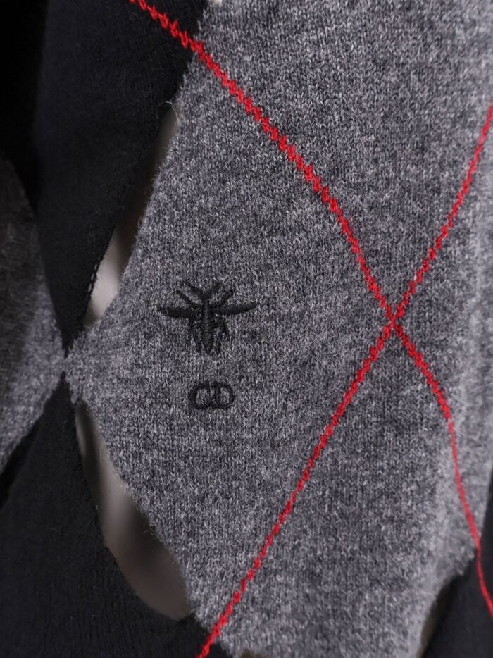 Dior Perforated Cashmere Sweater With Diamond Pattern