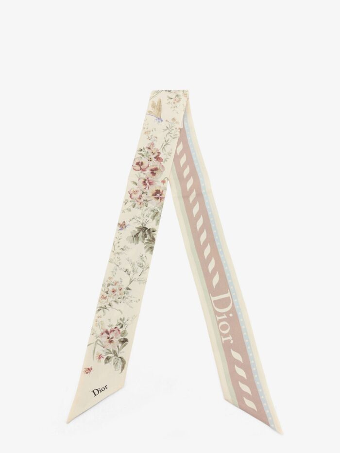 Dior Silk Bandeau With Toile De Jouy Floral Garden Print