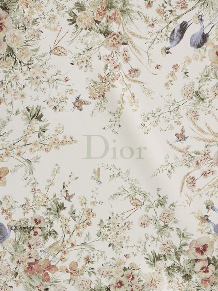 Dior Toile De Jouy Floral Garden Dioriviera 90 Silk Foulard