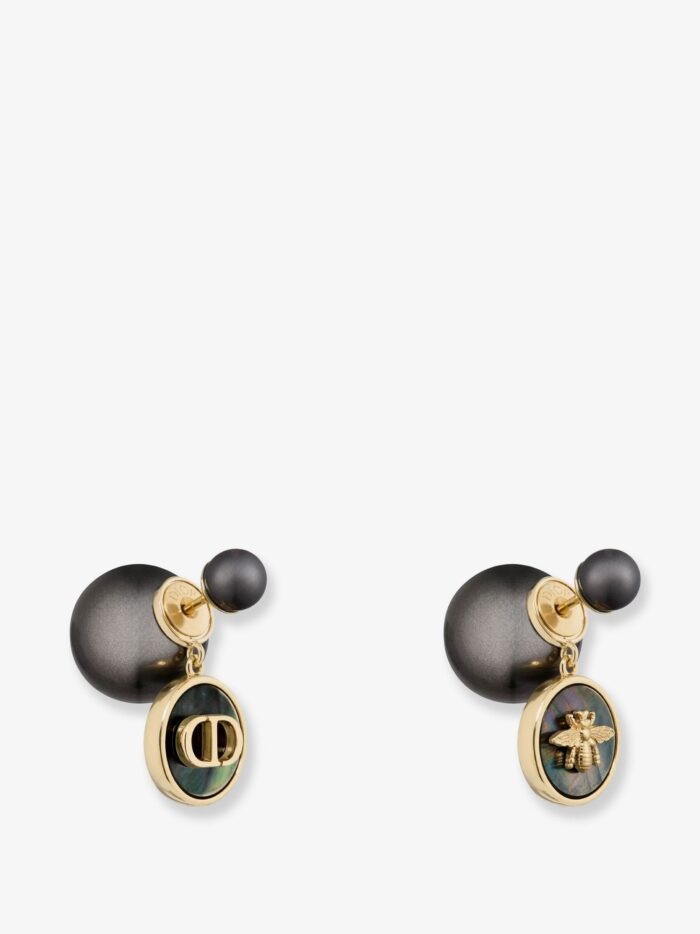 dior tribales metal earrings with gold finish Dior Tribales Metal Earrings With Gold Finish