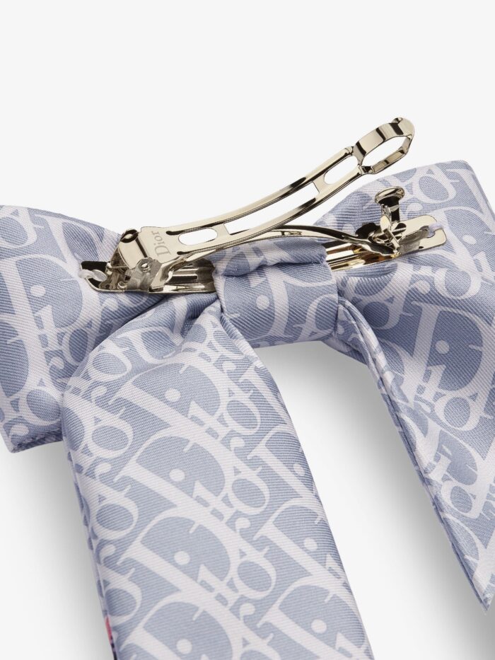 Dior Twist Infini Tartan Print Silk Hair Clip