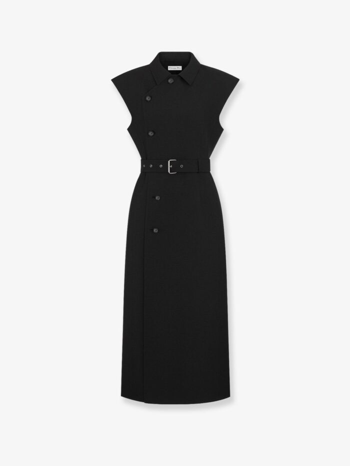 Dior Virgin Wool And Silk Midi Dress