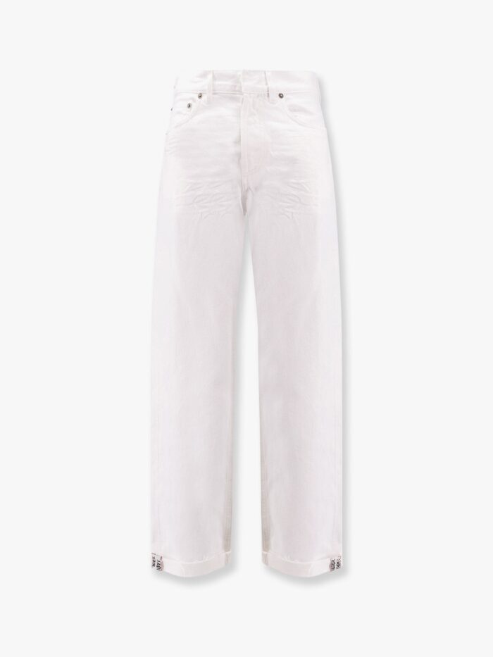 Dior White Denim Jeans With Used Effect