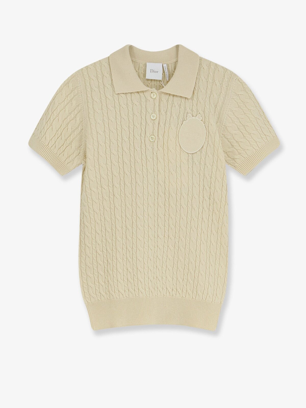 Dior Wool And Cotton Blend Sweater With Embroidered Logo On The Front