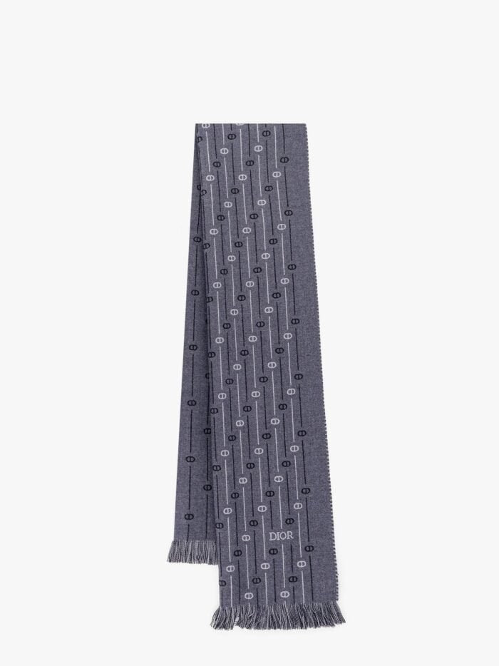 Dior Wool Scarf With All-over Cd Icon Motif