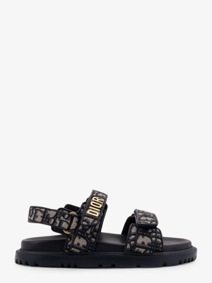 Dioract Cotton Sandals With Dior Oblique Motif