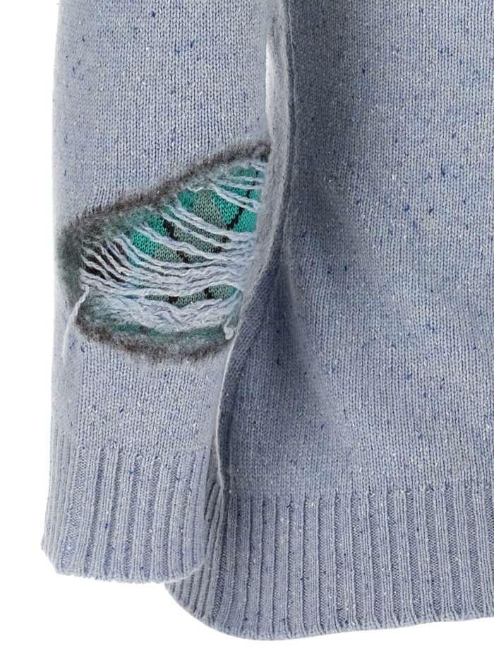 Moschino 'Distressed Argyle' Cardigan