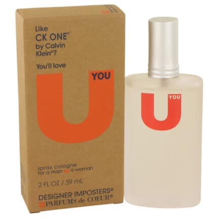 Designer Imposters U You By Parfums De Coeur - Cologne Spray (Unisex) 2 Oz