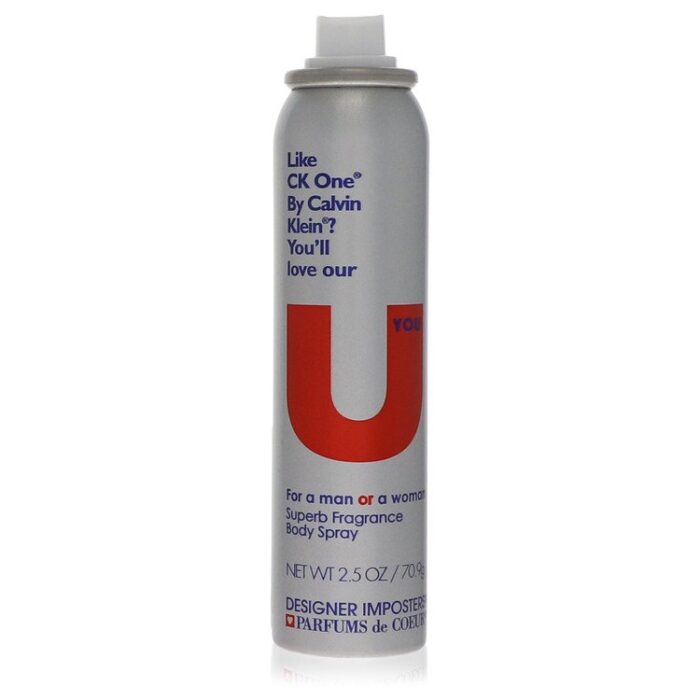 Designer Imposters U You By Parfums De Coeur - Deodorant Body Spray (Unisex Tester) 2.5 Oz - Image 1