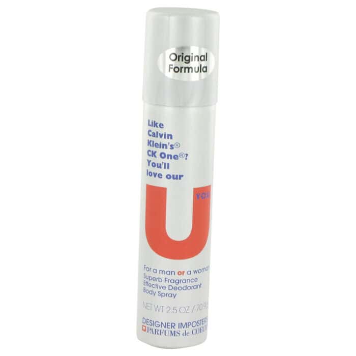 Designer Imposters U You By Parfums De Coeur - Deodorant Body Spray (Unisex) 2.5 Oz