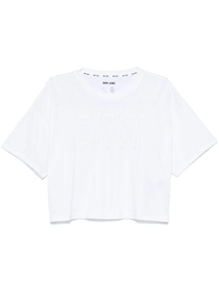 DKNY Logo Cropped Boxy Tee