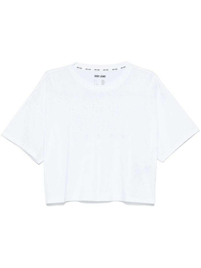 DKNY Logo Cropped Boxy Tee