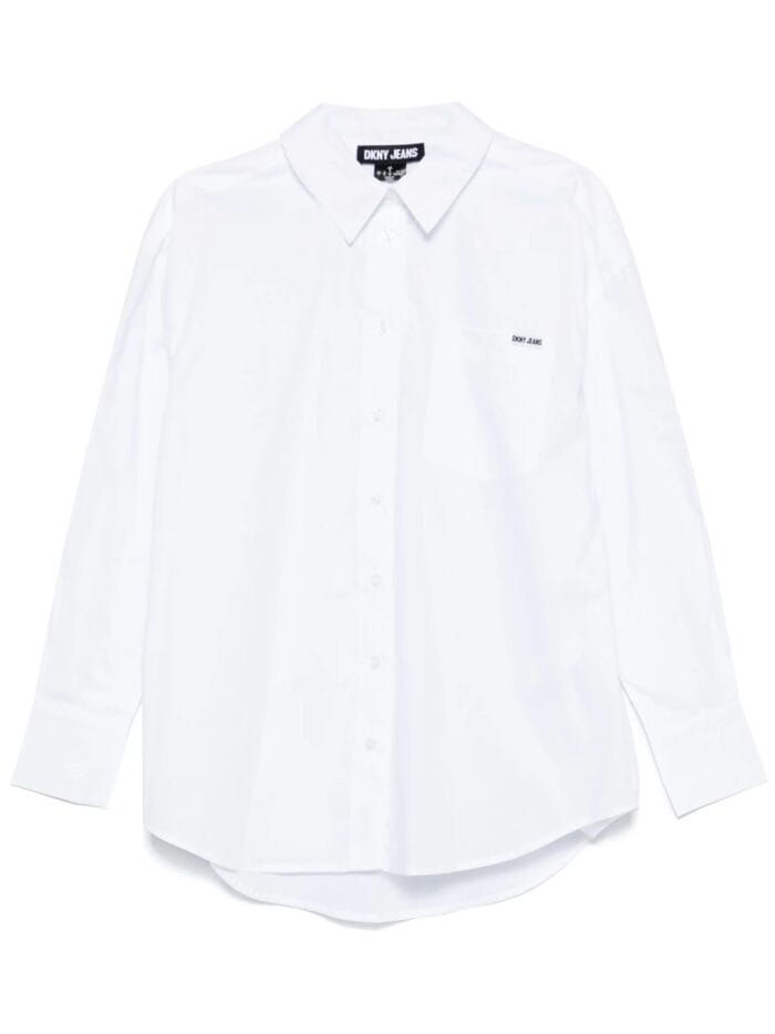 DKNY Long Sleeve Button Shirt Logo