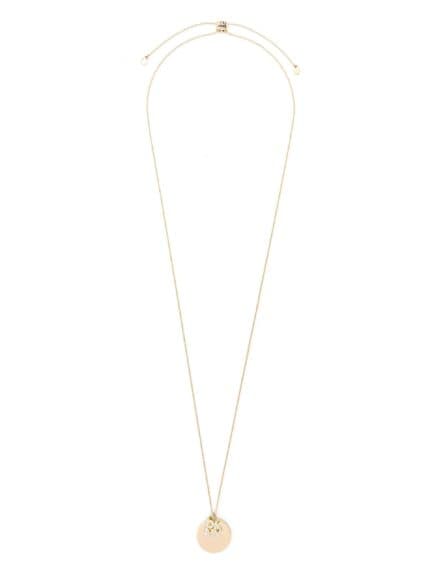 DKNY Nk 40" Adj Stone Logo Pendant