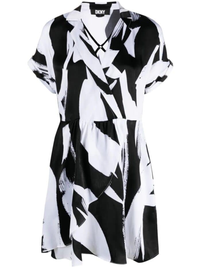 DKNY Printed Midi Dress