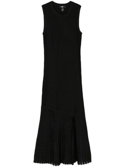 DKNY S/l Ribbed Knit Maxi Dress