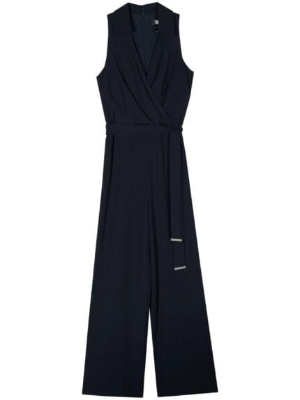 DKNY S/s Collared Surplice Jumpsuit