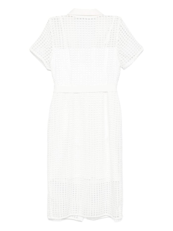 DKNY S/s Grid Lace Midi Dress