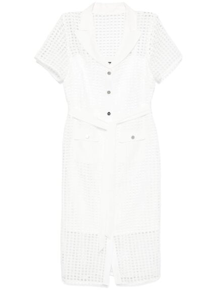 DKNY S/s Grid Lace Midi Dress