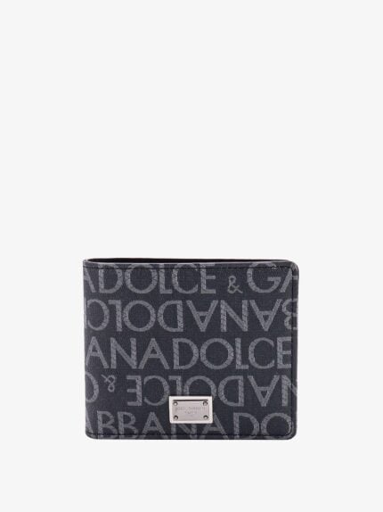 DOLCE E GABBANA Coated Canvas Wallet With With All-over Logo