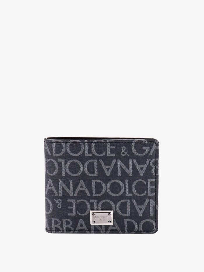 DOLCE E GABBANA Coated Canvas Wallet With With All-over Logo