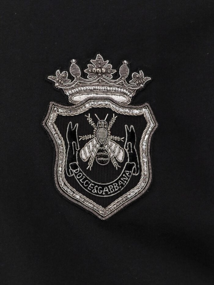 DOLCE E GABBANA Cotton T-shirt With Hand-embroidered Patch