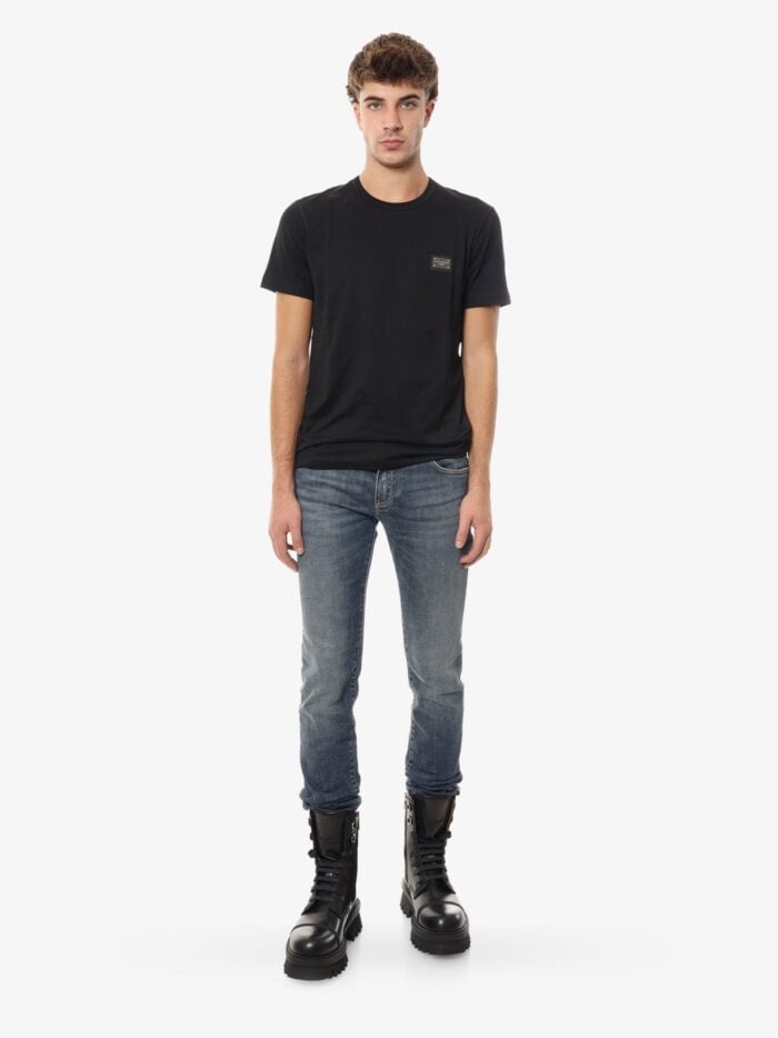 DOLCE E GABBANA Cotton T-shirt With Logo Patch