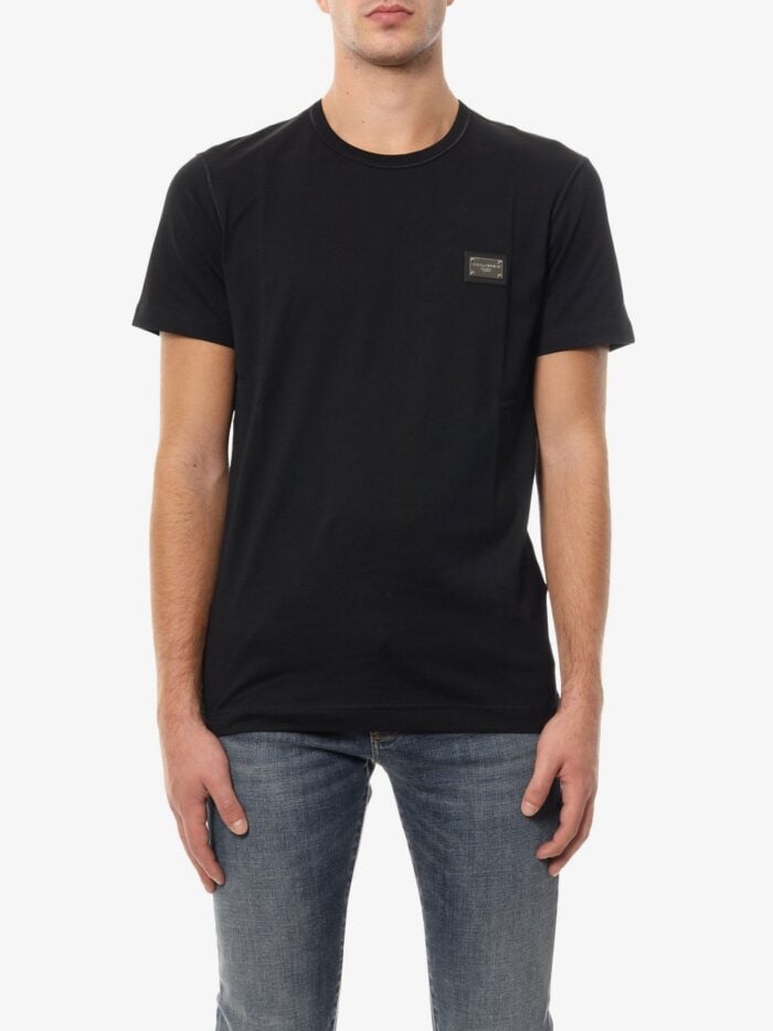 DOLCE E GABBANA Cotton T-shirt With Logo Patch