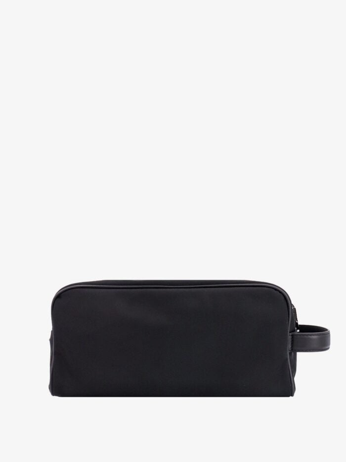 DOLCE E GABBANA Leather Beauty Case With Metal Logo Patch