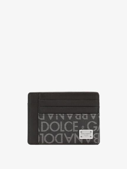 DOLCE E GABBANA Leather Card Holder With Logo Detail