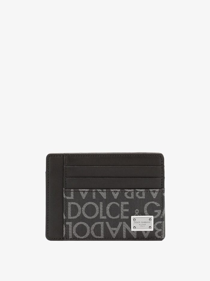 DOLCE E GABBANA Leather Card Holder With Logo Detail