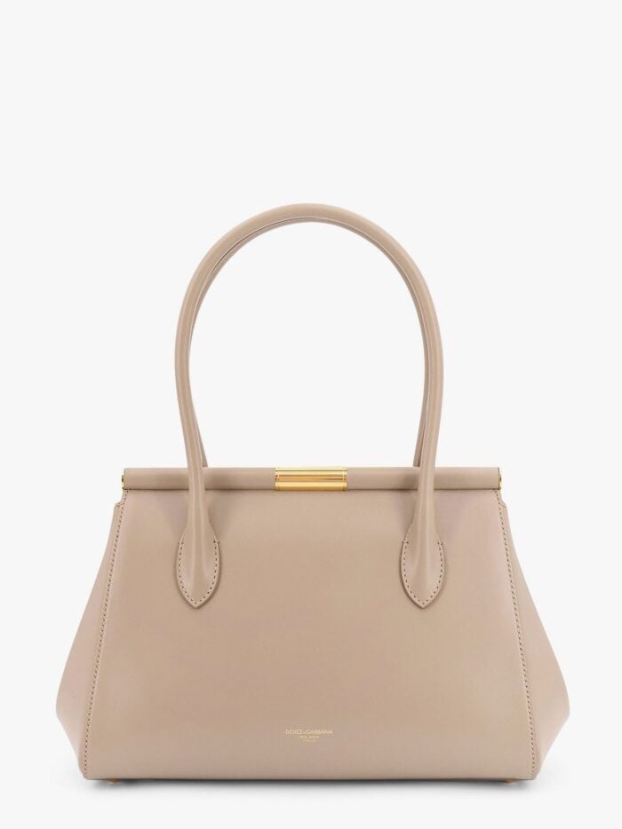 DOLCE E GABBANA Marlene Leather Handbag With Charm Detail On The Front