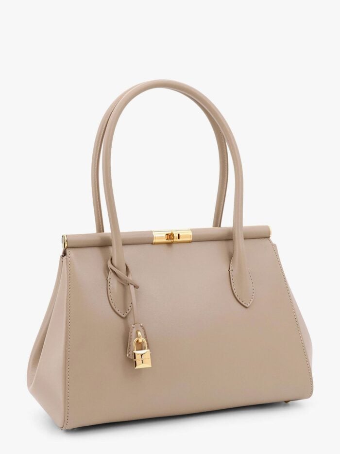 DOLCE E GABBANA Marlene Leather Handbag With Charm Detail On The Front