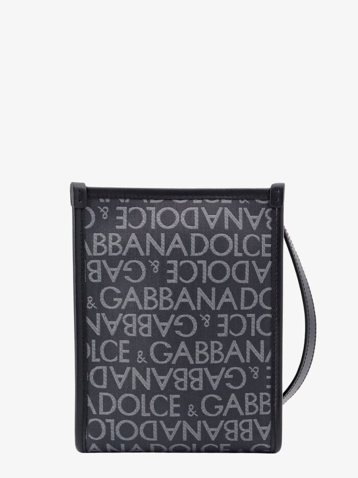 DOLCE E GABBANA Shopping Shoulder Bag With All-over Logo Motif