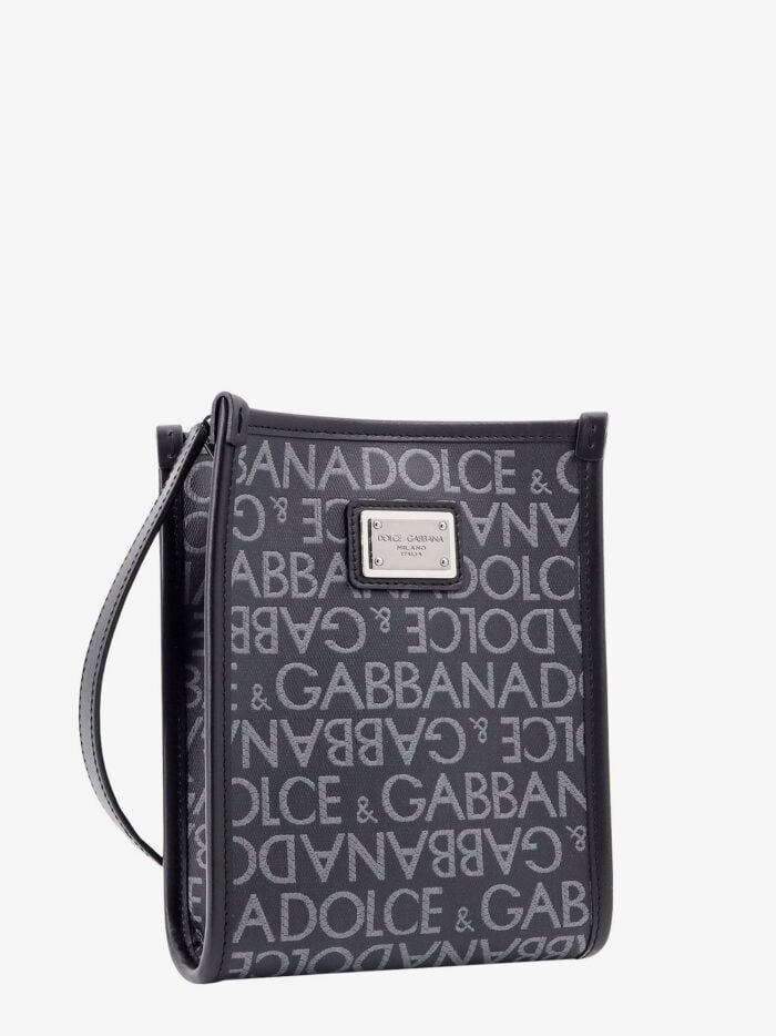 DOLCE E GABBANA Shopping Shoulder Bag With All-over Logo Motif