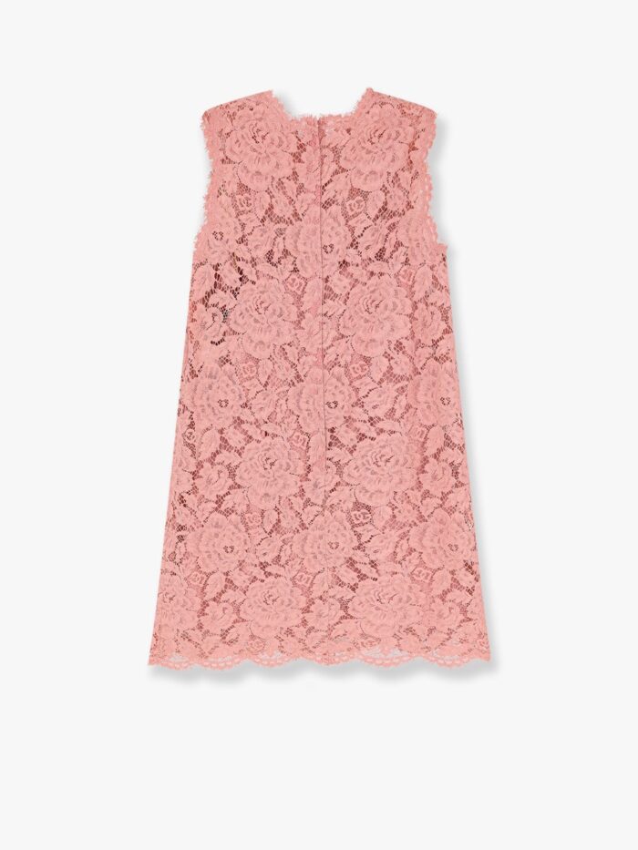 Dolce & Gabbana A Line Dg Floral Lace Dress