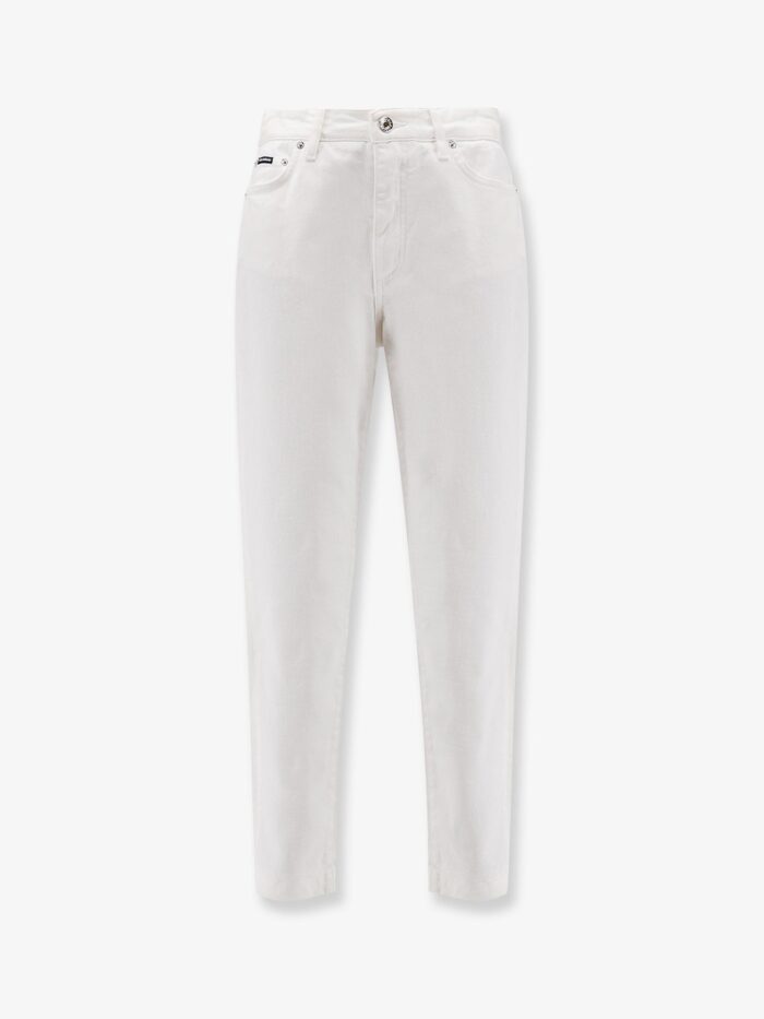 dolce & gabbana audrey white denim trousers Dolce & Gabbana Audrey White Denim Trousers