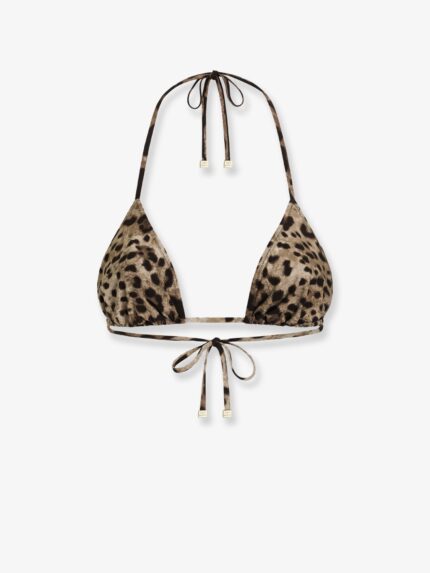 Dolce & Gabbana Bikini Top With Animal Print