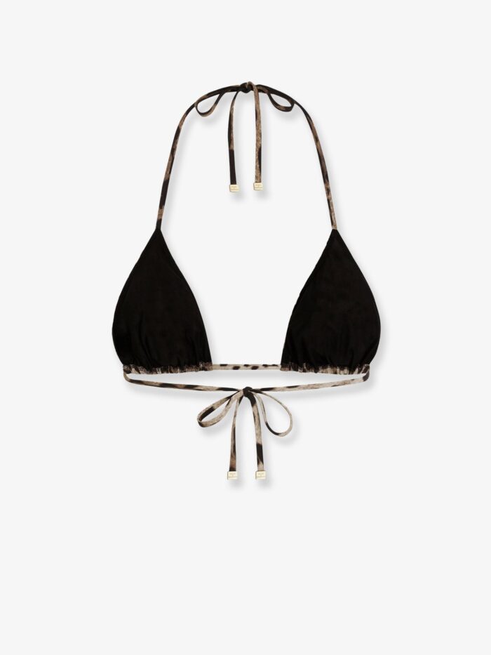 Dolce & Gabbana Bikini Top With Animal Print