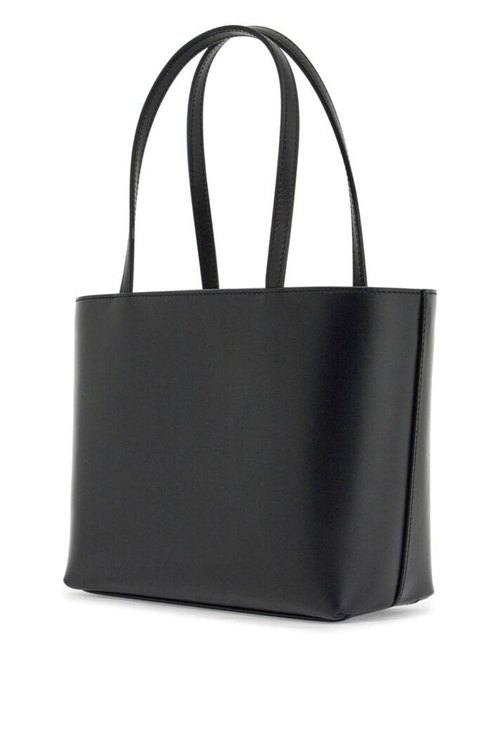 DOLCE & GABBANA Black Smooth Calfskin Rectangular Shopping Bag