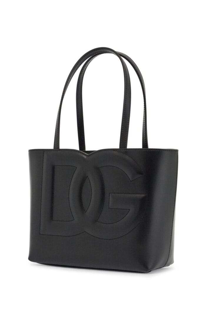 DOLCE & GABBANA Black Smooth Calfskin Rectangular Shopping Bag